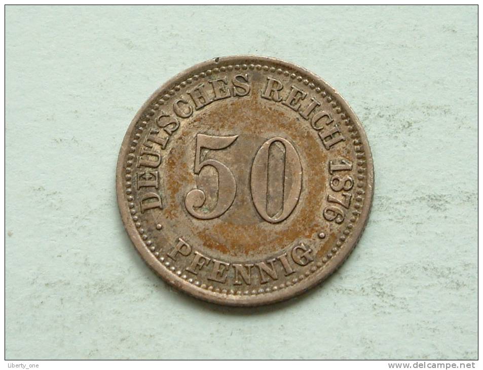 1876 A - 50 PFENNIG / KM 6 ( For Grade, Please See Photo ) ! - 50 Pfennig