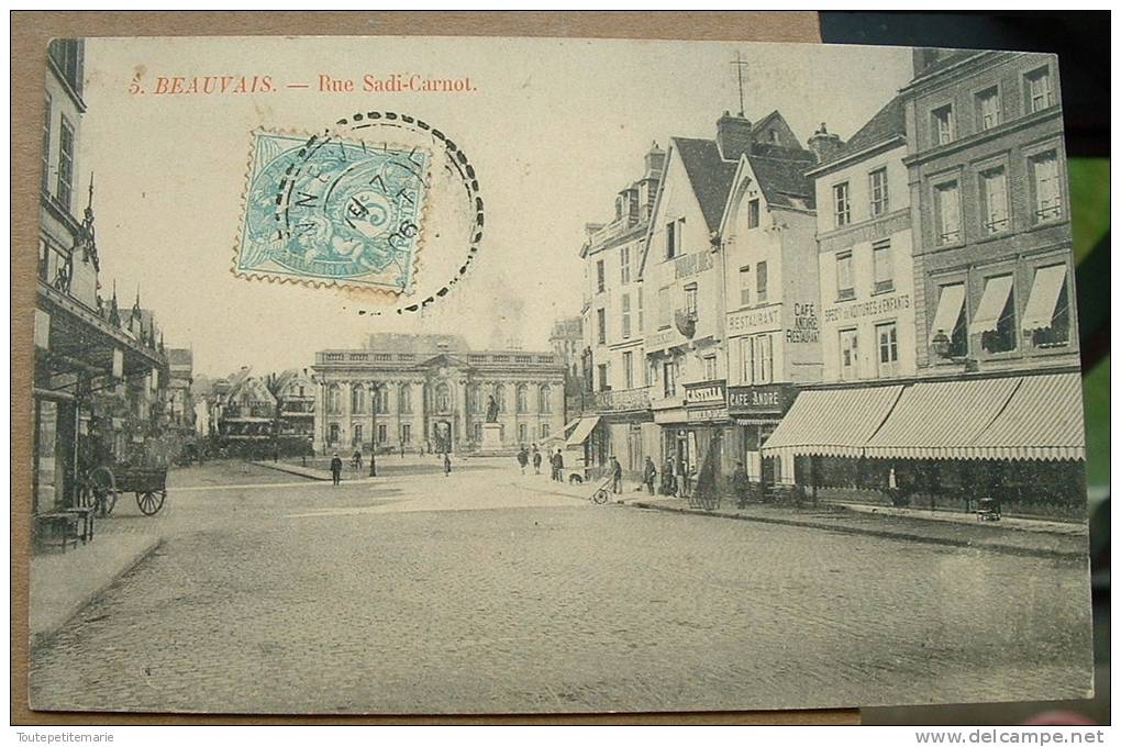 Beauvais - Rue Sadi Carnot - Cafe Restaurant André - Beauvais