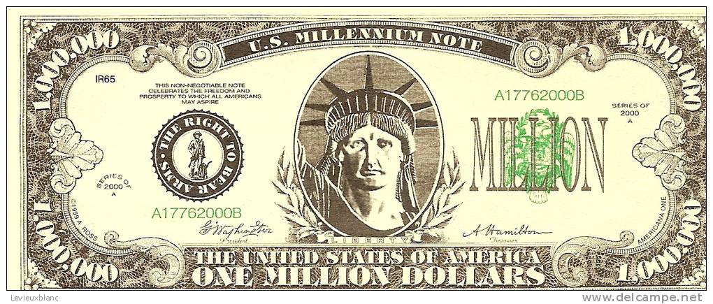 Billet US Humoristique/United States Of América/ 1 Million Dollars/Faux Billet/2000       BIL41 - Other & Unclassified
