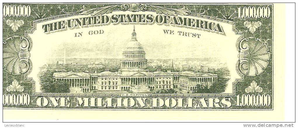 Billet US Humoristique/United States Of América/ 1 Million Dollars/Faux Billet/2000       BIL41 - Other & Unclassified