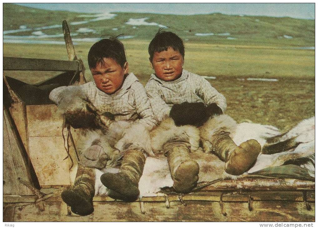 Greenland - Boys From THULE     The Northern Colony Of Greenland.  B-669 - Greenland