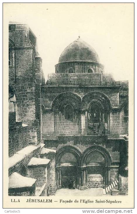 Jérusalem  Façade De L'Eglise Saint-Sépulcre  Cpa - Israele