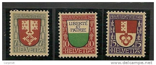 SWITZERLAND - 1919  PRO JUVENTUDE   - Yvert # 173/175 - MINT (LH) - Unused Stamps