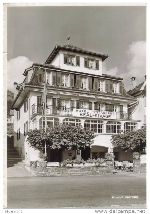 CPSM GERSAU (Suisse-Schwyz) - Hôtel Beau Rivage H.Lehmann Propriétaire - Gersau