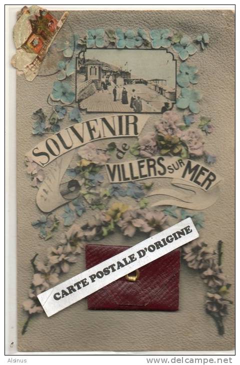 SOUVENIR DE VILLERS SUR MER (CALVADOS)  - CARTE A SYSTEME- 10 VUES DANS L'ENVELOPPE - Villers Sur Mer