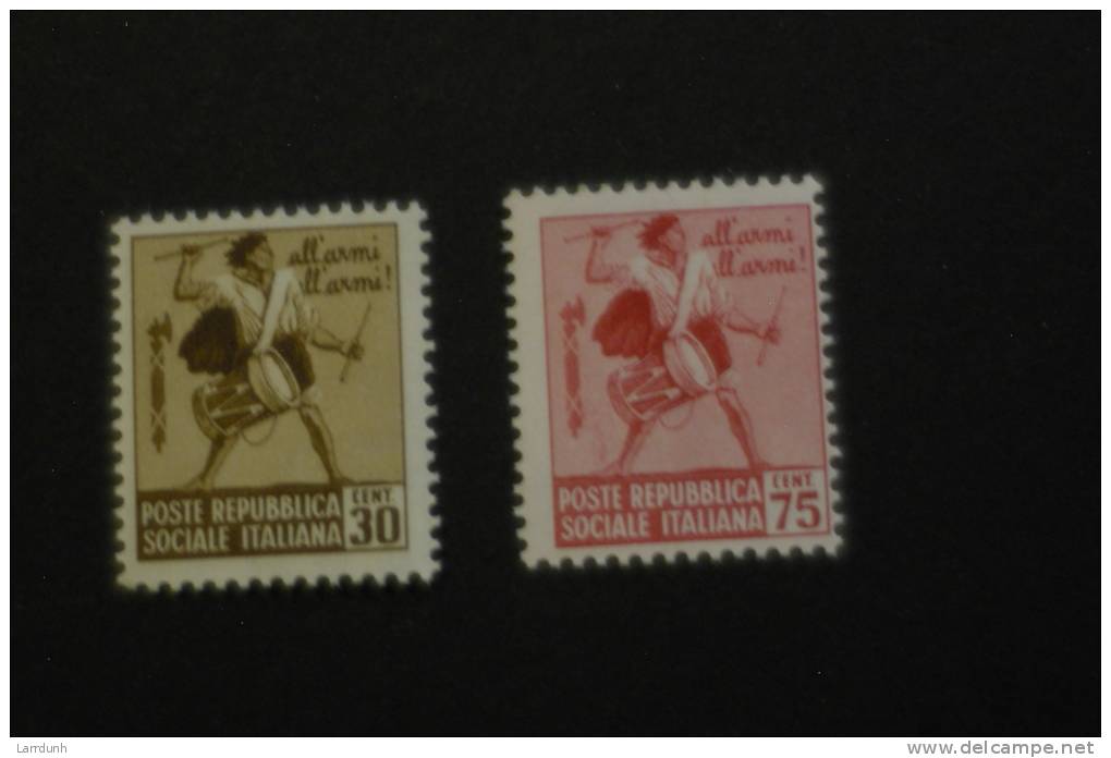 Italy Social Republic 20-21 Drummer Boy MNH 1944 A04s - Mint/hinged