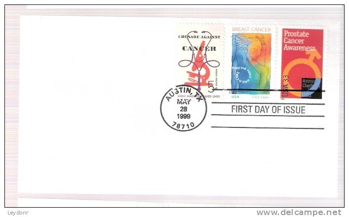 FDC Prostate Cancer Awareness - Plus Additional Cancer Stamps - 1991-2000