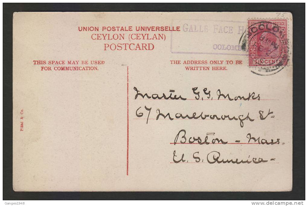 Ceylon  1900's   Ethnic  Wild Men  Used CPA  Postcard  # 38990 - Sin Clasificación