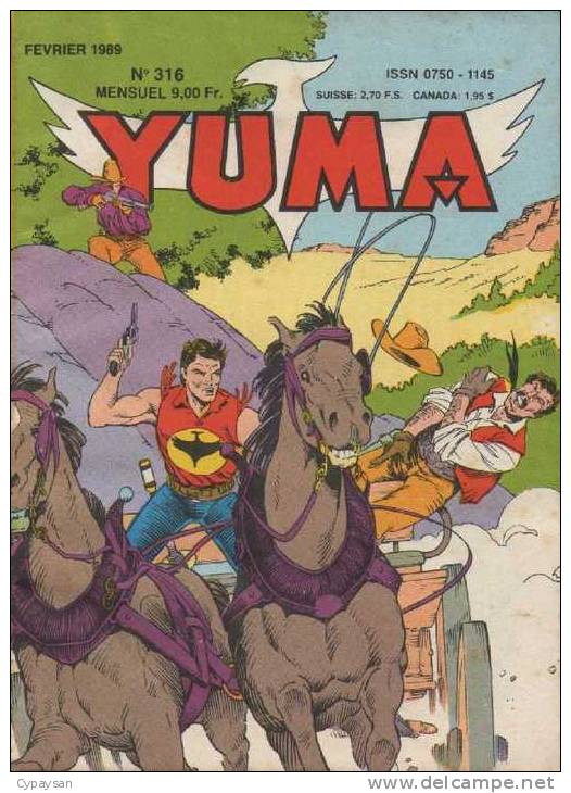 YUMA N° 316 AVEC ZAGOR BE SEMIC 02-1989 - Yuma