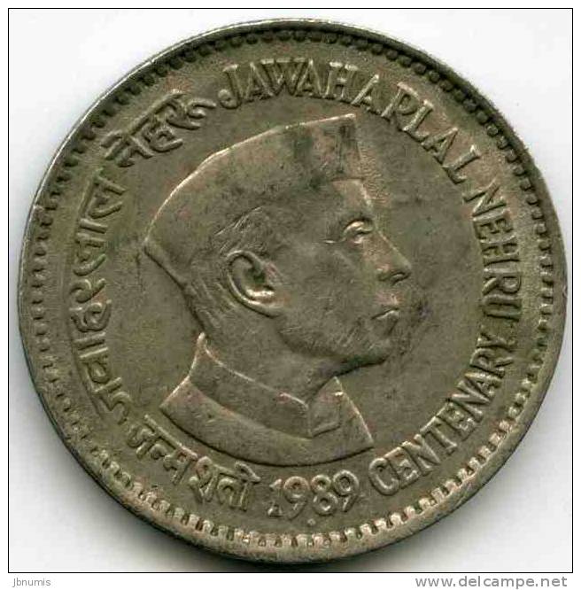 Inde India 1 Rupee 1989 H 100 Ans De Nehru KM 83.1 - India