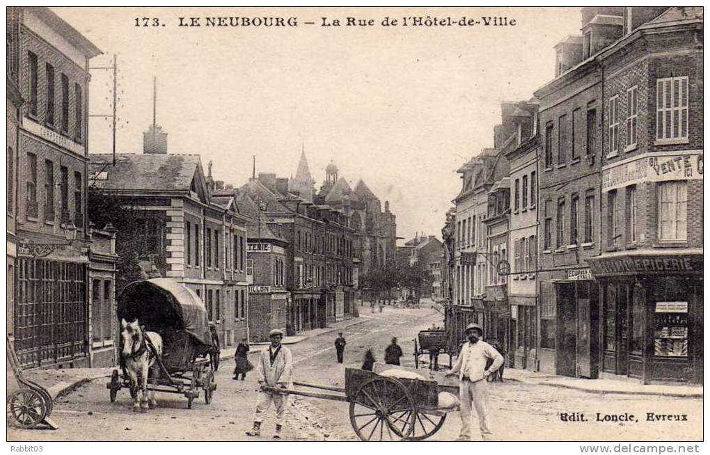 S1     -  515    -     LE   NEUBOURG      -     ( 27 )       -        Rue  De  L' Hôtel  - De - Ville       . - Le Neubourg