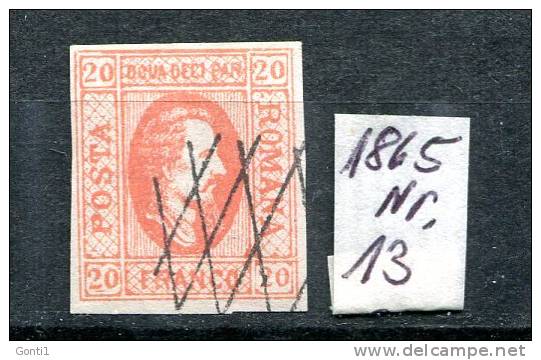 Rumänien 1865 Michel Nr.13 X "Freimarke Fürst Cuza Im Oval   " 1 Wert Used,gestempelt - ...-1858 Préphilatélie