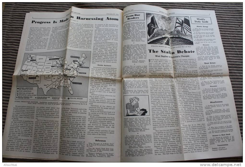 U.S.A Américan WEEKLY New Rewiew : From The Capital To The Classroom-Washington D. C. Feb 26, 1951 Volume  XXIX Num 23 - 1950-Maintenant