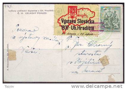 SLOVAKIA - SLOVENSKO  -VYSTAVA  SLOVACKA - Uh.Hradište  - 1937 - Storia Postale