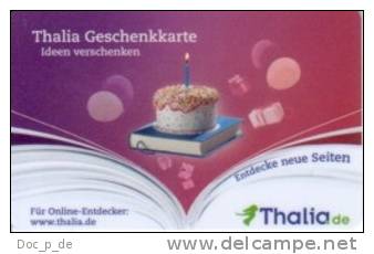 Germany - Allemagne - Thalia Book Store - Torte - Carte Cadeau - Carta Regalo - Gift Card - Geschenkkarte - Gift Cards