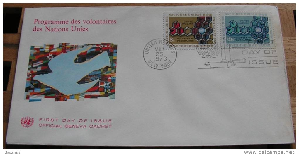 ==UNO NY  FDC 1973 - Lettres & Documents