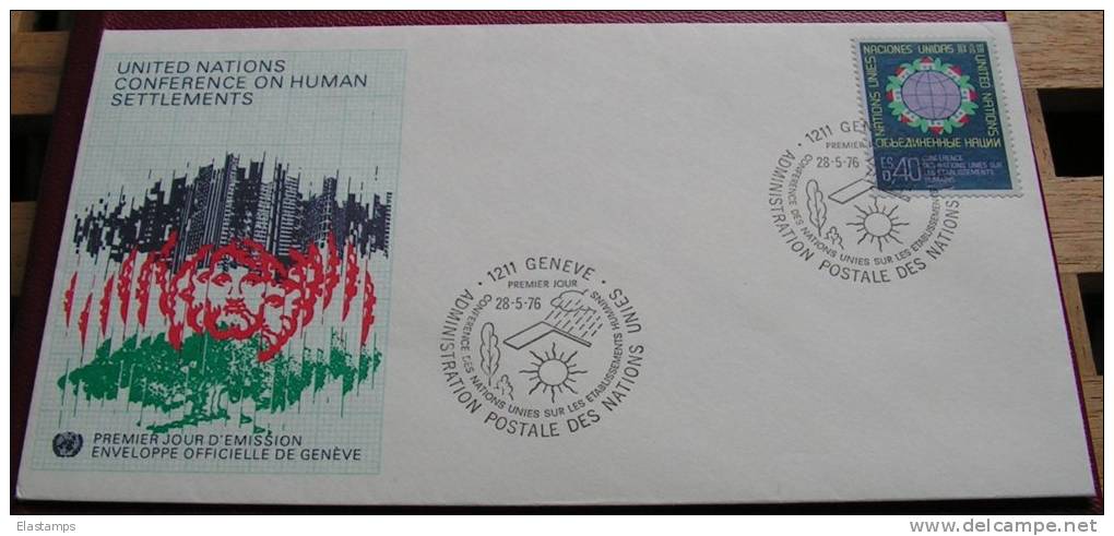 ==UNO GENF  1976 FDC - FDC