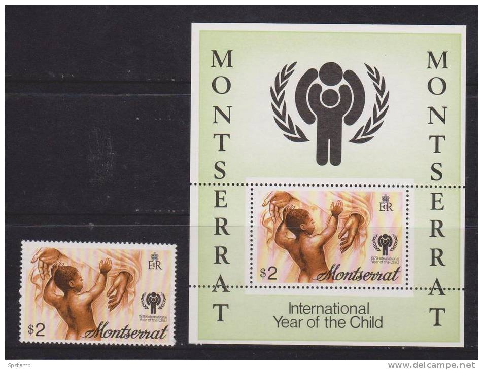 Montserrat 1979 IYC $2 Single & Miniature Sheet  MNH - Montserrat