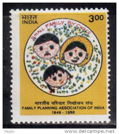 India MNH 1999, Family Planning Association Of India, Child &amp; Parents, Kinder, - Ungebraucht