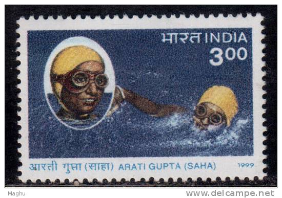 India MNH 1999. Arati Gupta, Swimmer, Swimming, Sport, - Ungebraucht