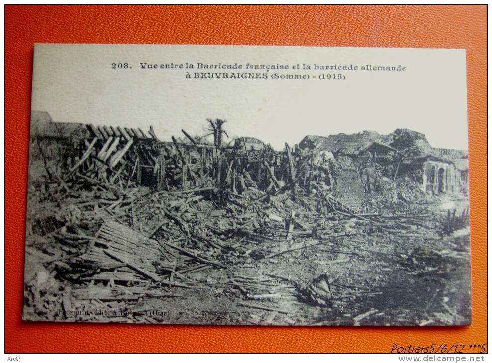 Vue Entre La Barricade Française Et La Barricade Allemande à BEUVRAIGNES - Beuvraignes