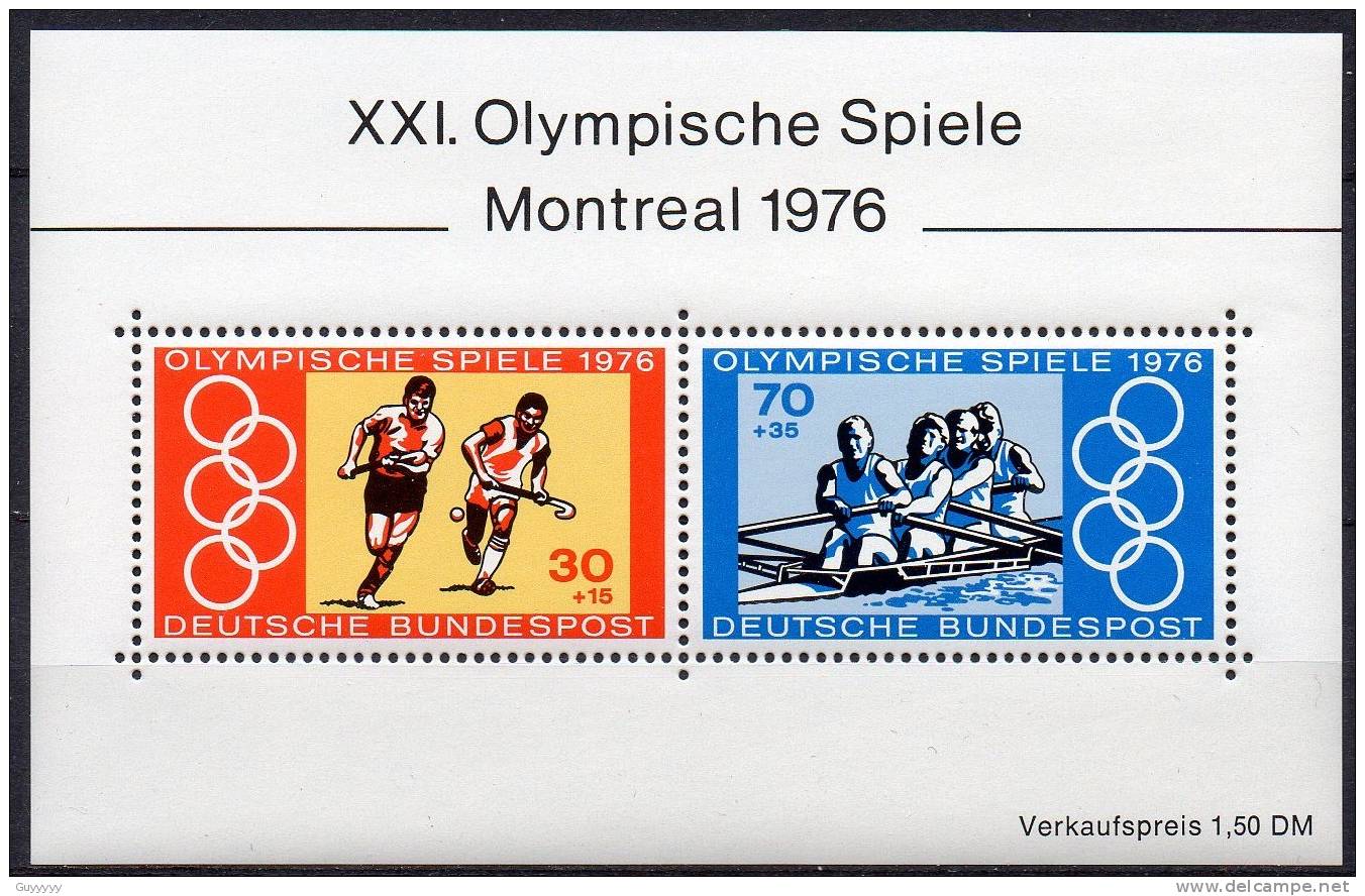 Allemagne 1976 - N° Yvert : Bloc Feuillet 11 ** - Ete 1976: Montréal