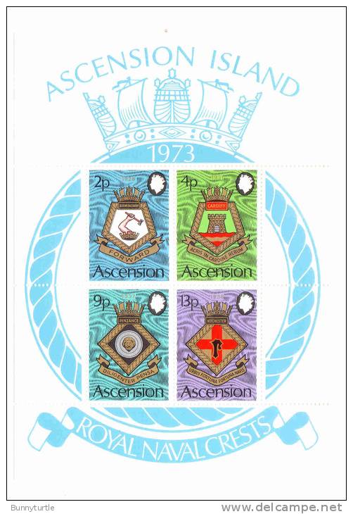 Ascension 1973 Naval Arms Birmingham S/S MNH - Ascension (Ile De L')