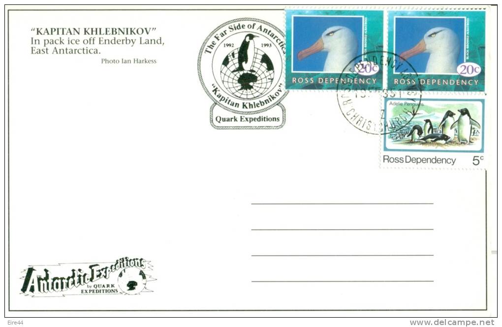 New Zealand 1995 Christchurch Russia Antarctic  Icebreaker Kapitan Khlebnikov - Lettres & Documents