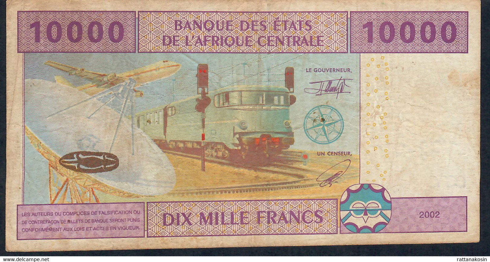 CAS CAMEROUN P210U   10.000  FRANCS   2002    AVF  NO P.h. ! - Kameroen