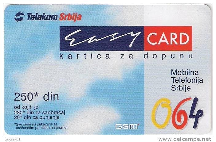 Serbia  GSM Recharge Prepaid  Phone  Card  2003. - Yugoslavia