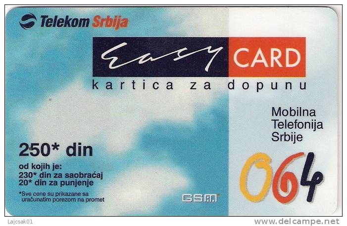 Serbia  GSM Recharge Prepaid  Phone  Card  2002. - Yugoslavia