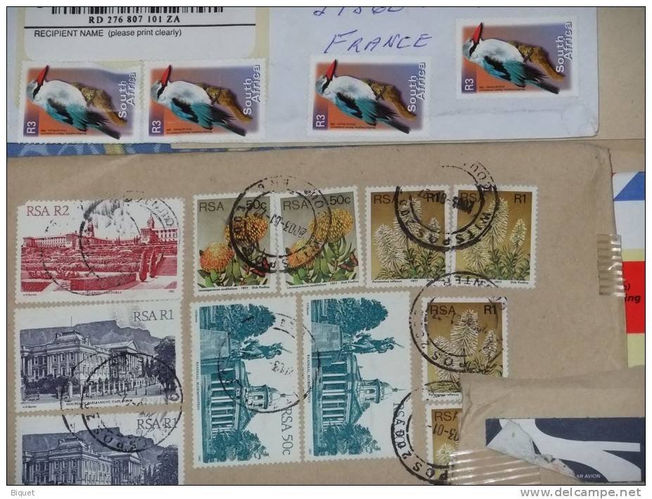 Collection De 15 Enveloppes D´Afrique Du Sud Pour La France. South Africa Covers. Aigles, Eagles - Collections, Lots & Séries