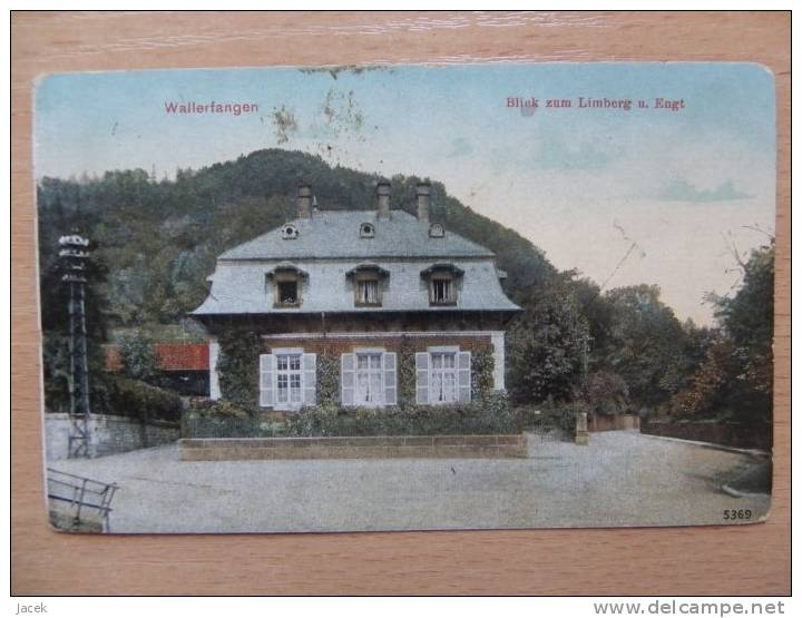 Wallerfangen Blick Zum Limberg U. Engt / Old  Postcard  / 2 Scan - Kreis Saarlouis