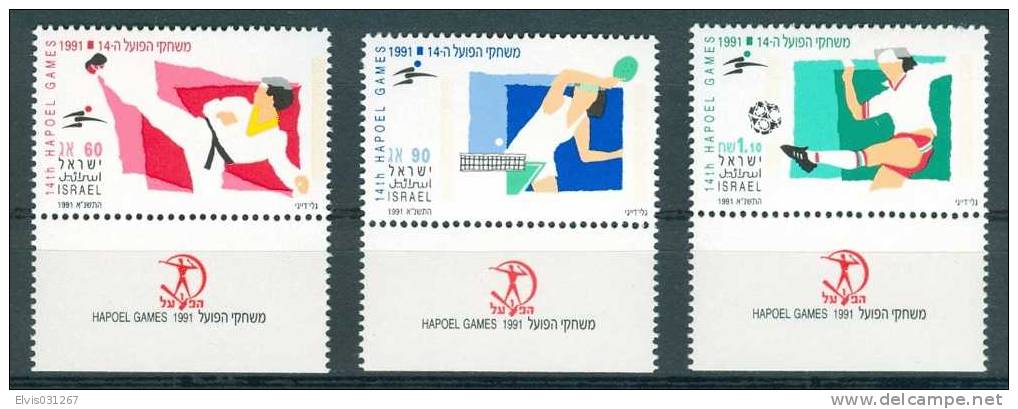 Israel - 1991, Michel/Philex No. : 1189/1190/1191, - MNH - *** - - Unused Stamps (with Tabs)