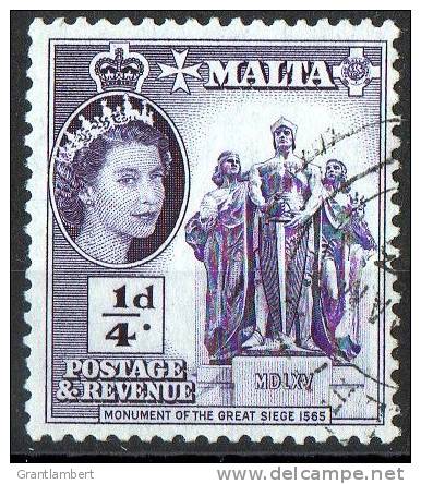 Malta 1956 1/4d Used  SG 266 - Malte (...-1964)