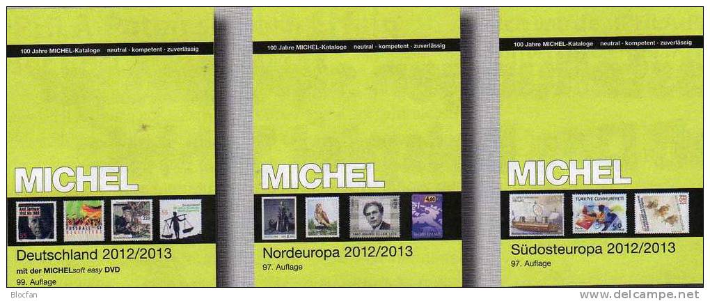 Stamp Europa A-Z 2012/13 MiICHEL Katalog New 450€ Part 1-7 Plus Deutschland Briefmarken A B BG F UK E NL N S CH TR L DK - Filatelie