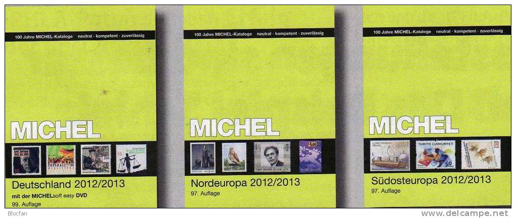 Stamp Europa A-Z 2012/13 MiICHEL Katalog New 450€ Part 1-7 Plus Deutschland Briefmarken A B BG F UK E NL N S CH TR L DK - Philatélie