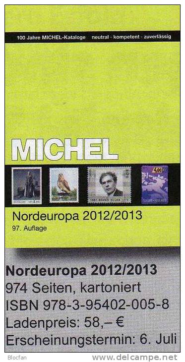 stamp Europa A-Z 2012/13 MiICHEL Katalog new 450€ part 1-7 plus Deutschland Briefmarken A B BG F UK E NL N S CH TR L DK