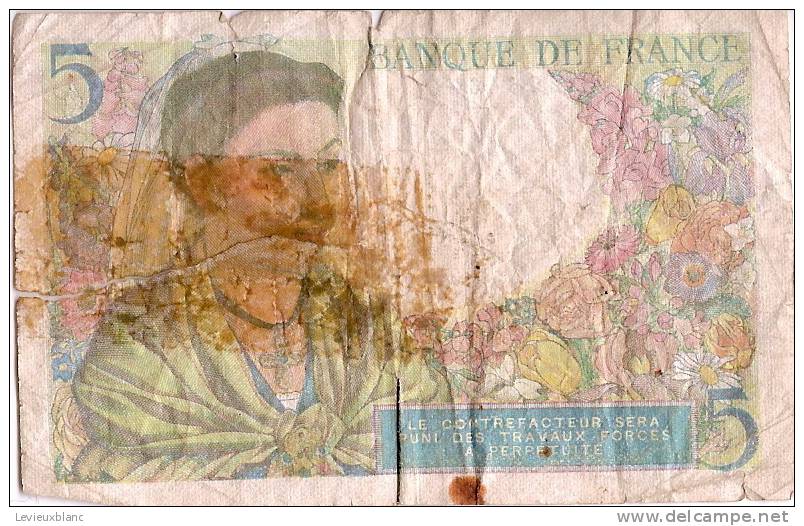 Billets De Banque/France / Banque De France/5 Francs/1943             BIL66 - 5 F 1943-1947 ''Berger''