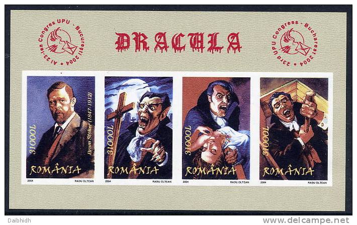 ROMANIA 2004 Dracula Imperforate Block  MNH / **.  Michel 340B - Blocks & Sheetlets