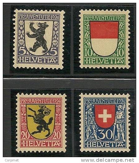 SWITZERLAND - 1924  PRO JUVENTUDE   - Yvert # 214/7 - MINT H - Unused Stamps