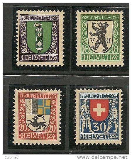 SWITZERLAND - 1925  PRO JUVENTUDE   - Yvert # 218/221 - MINT H - Neufs