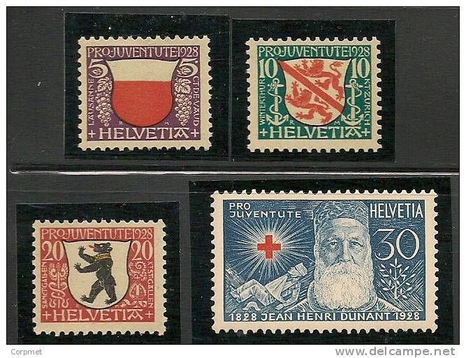 SWITZERLAND - 1928  PRO JUVENTUDE   - Yvert # 231/4 - MINT LH - Neufs