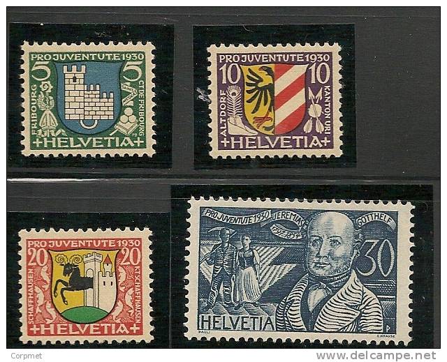 SWITZERLAND - 1930  PRO JUVENTUDE   - Yvert # 246/9 - MINT LH - Ungebraucht