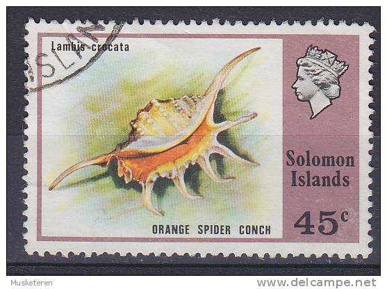 British Solomon Islands 1976 Mi. 315       45 C Meeresschnecke Sea Shell Orange Spider Conch - Iles Salomon (...-1978)