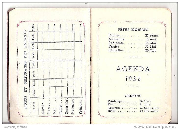 Agenda 1932 Sirop Deschiens - Kleinformat : 1921-40