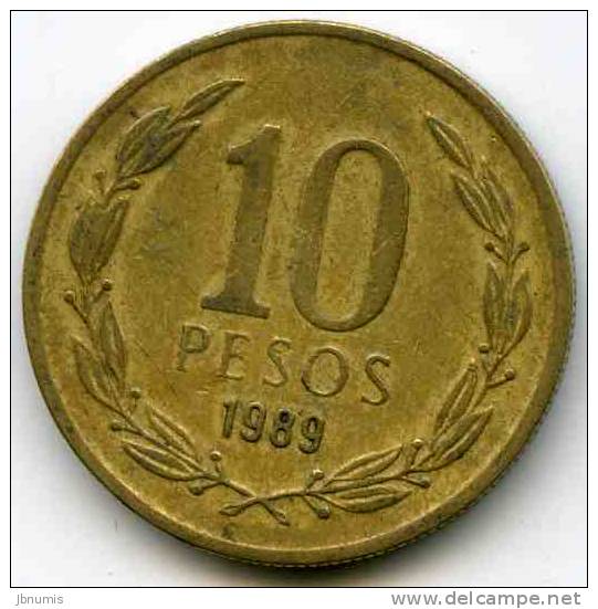 Chili Chile 10 Pesos 1989 KM 218.2 - Chili