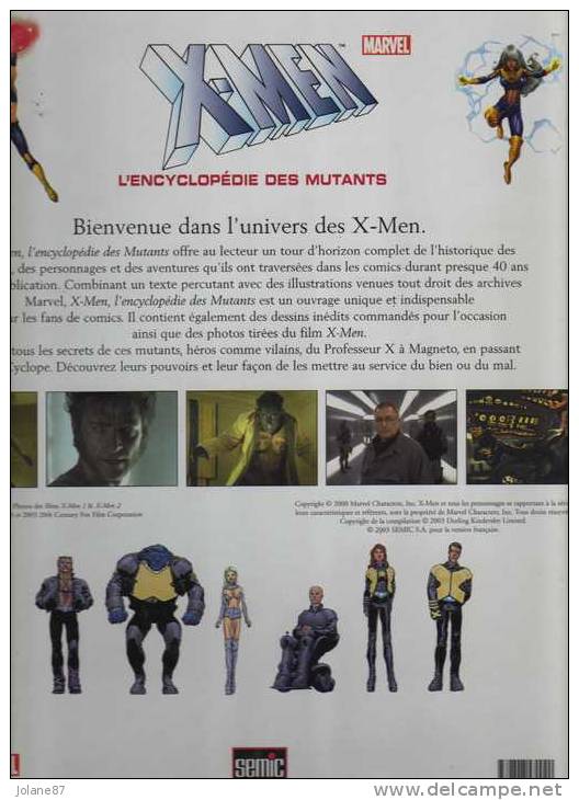X MEN           L ENCYCLOPEDIE DES MUTANTS          2003           MARVEL - XMen