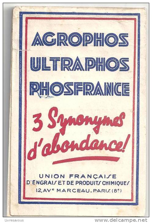 Carnet De Commande Coopérative Agricole Agrophos, Ultraphos, Phodfrance 3 Synonymes D'abondance! - Material Und Zubehör