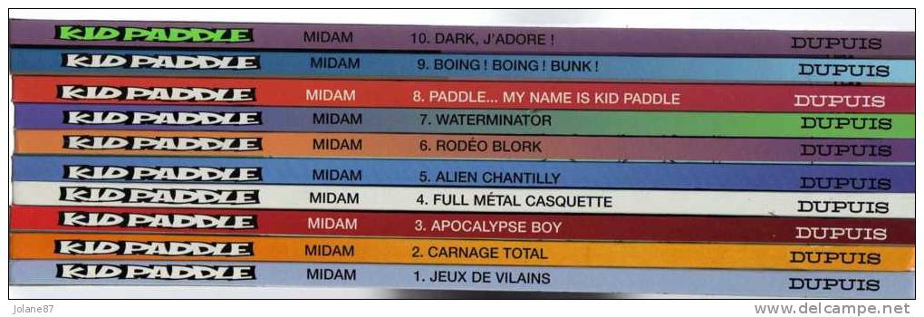 LOT DE 10   KIDPADDLE        N° 1 A 10        MIDAM - Kid Paddle